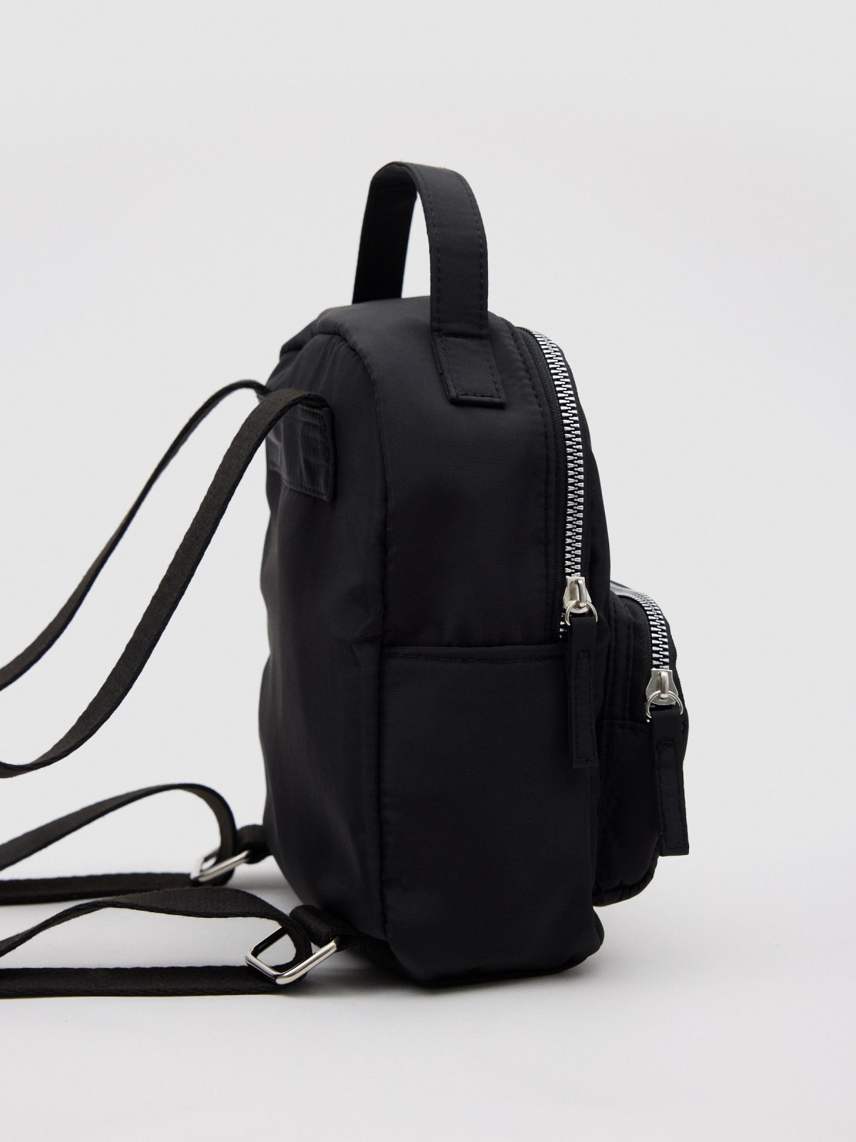Basic nylon backpack 45º side view