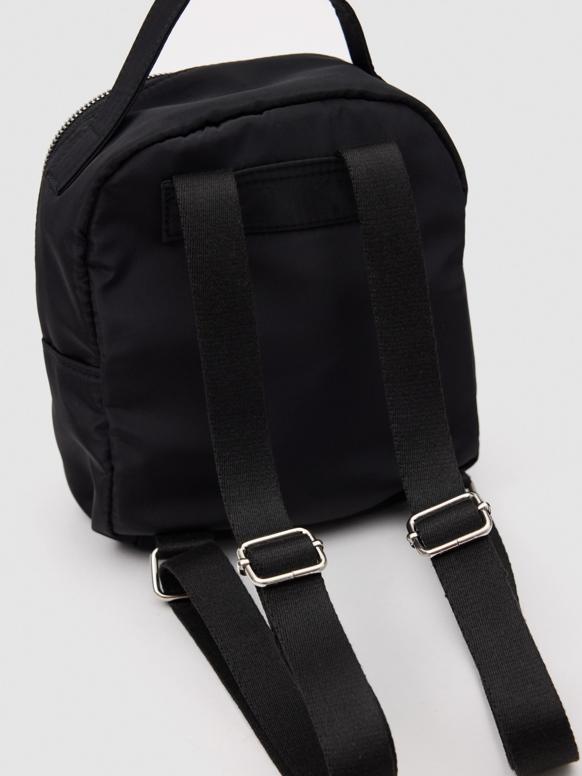 Basic nylon backpack detail view