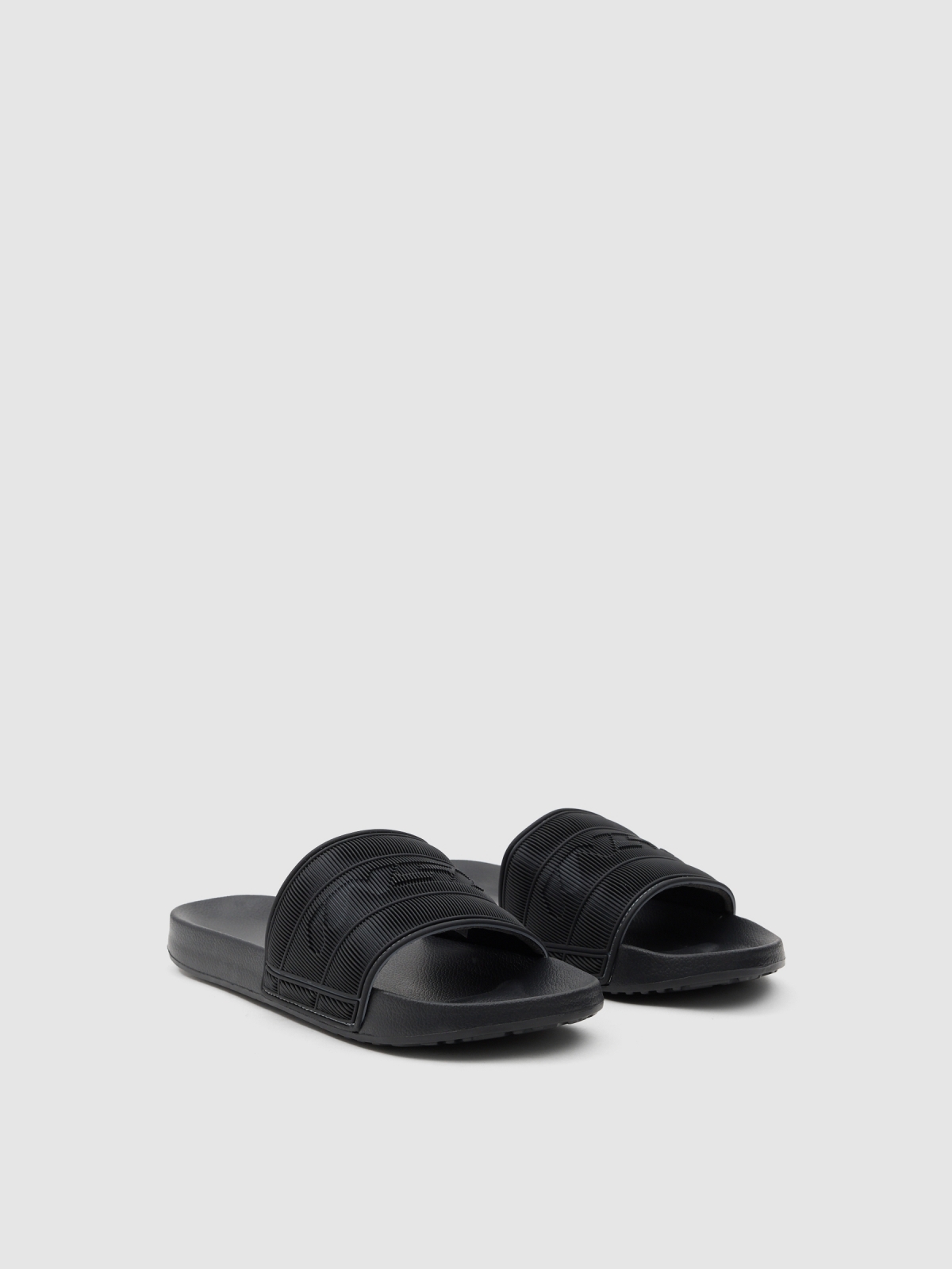 Comfort flip flops black lateral view