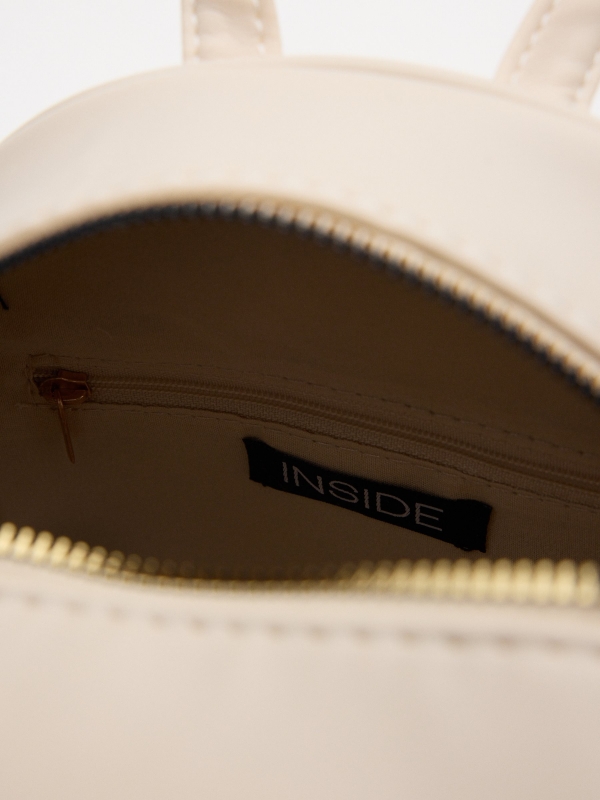 Leatherette backpack detail view