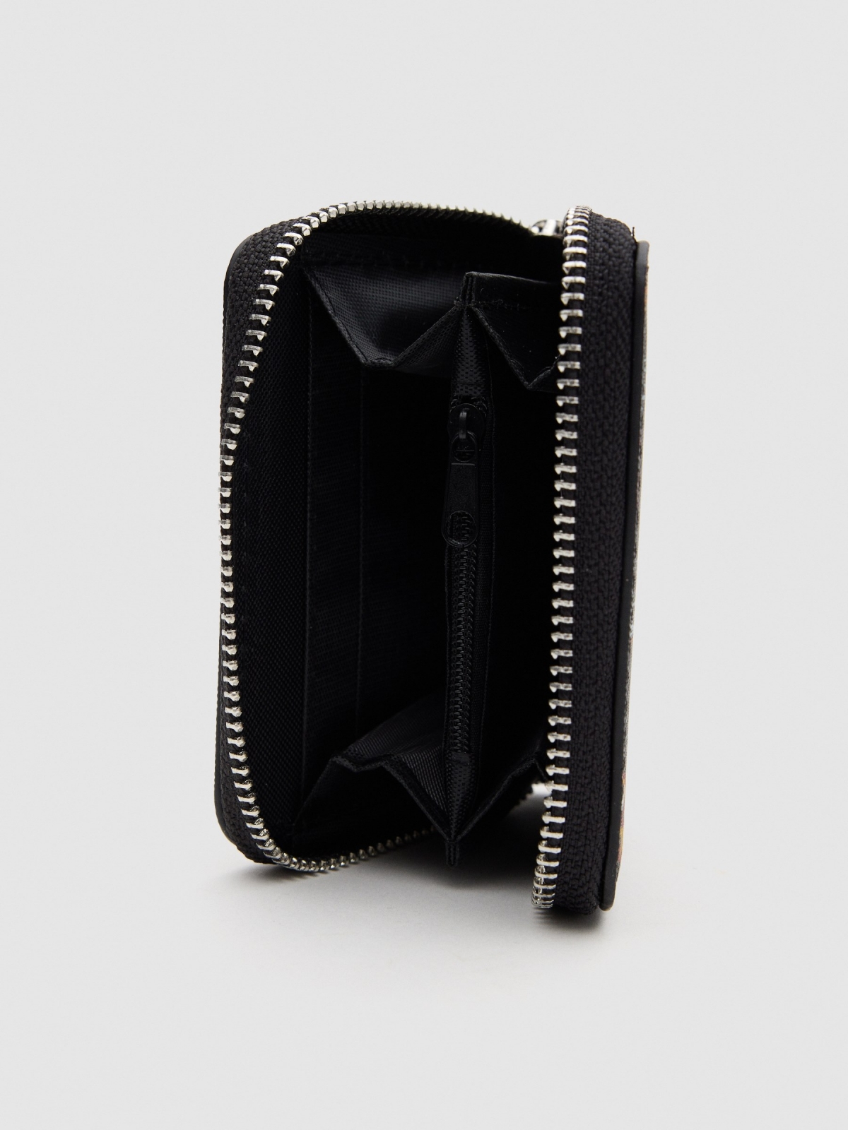 Tropical purse black/beige detail view