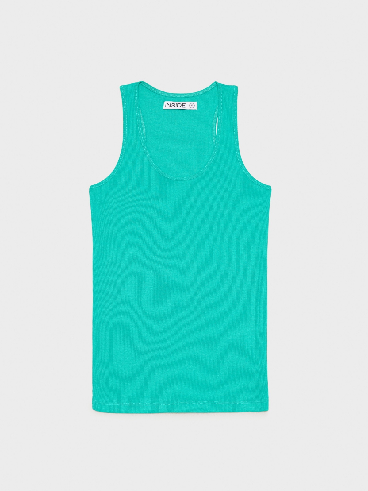 T-Shirt básica com costas nadador verde