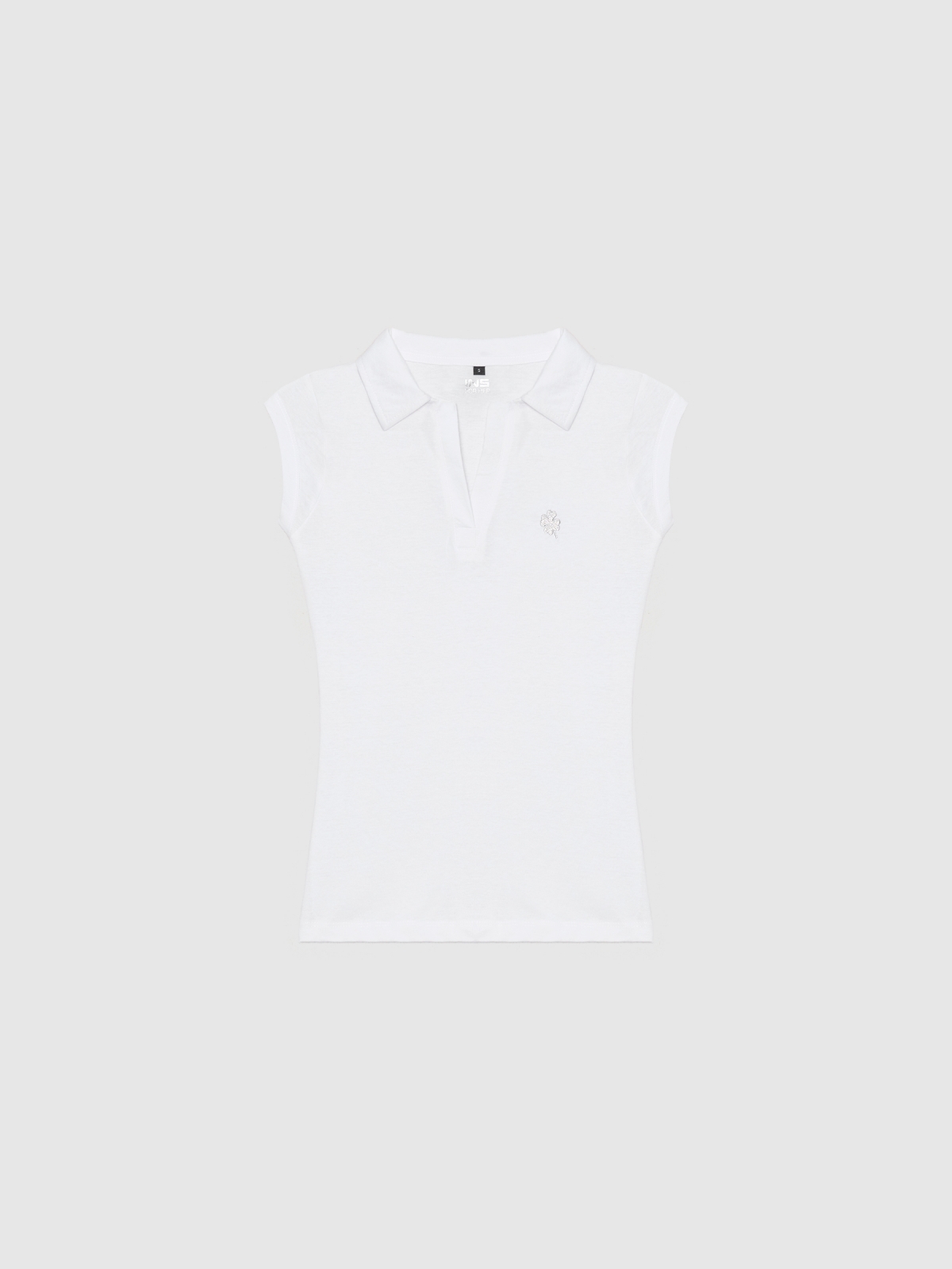  Polo t-shirt with embroidery white