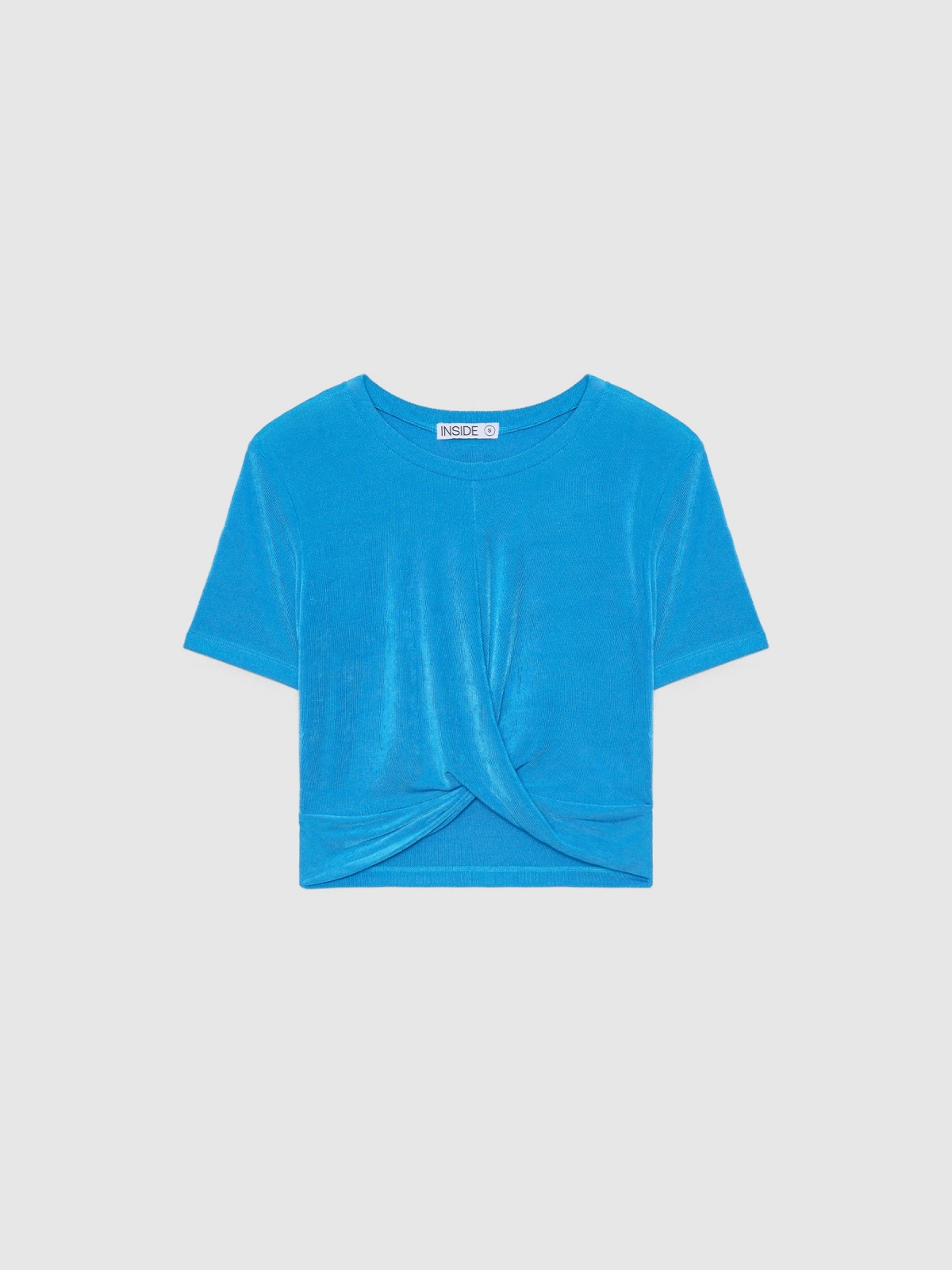  T-shirt with knot blue