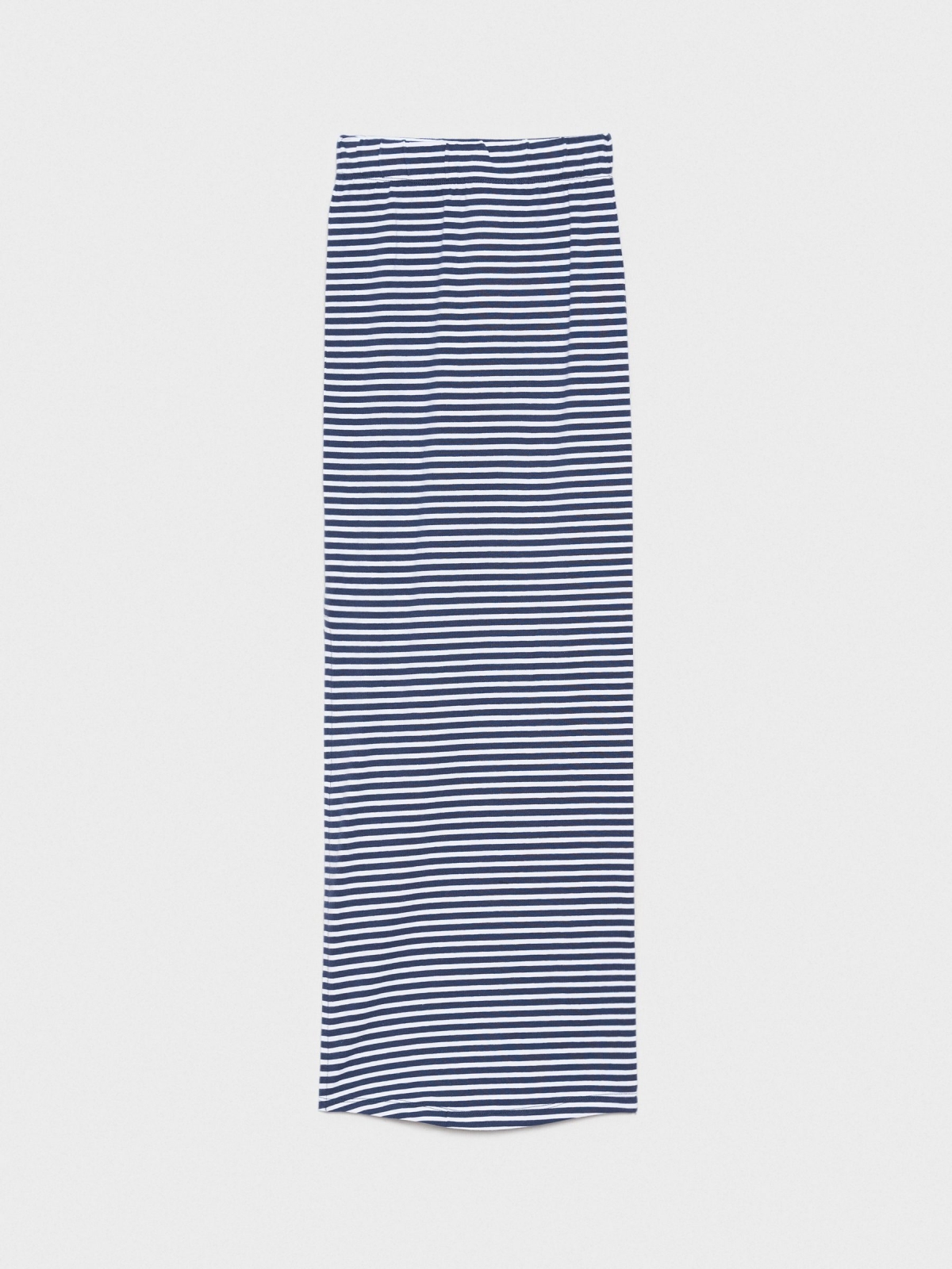  Long striped skirt navy
