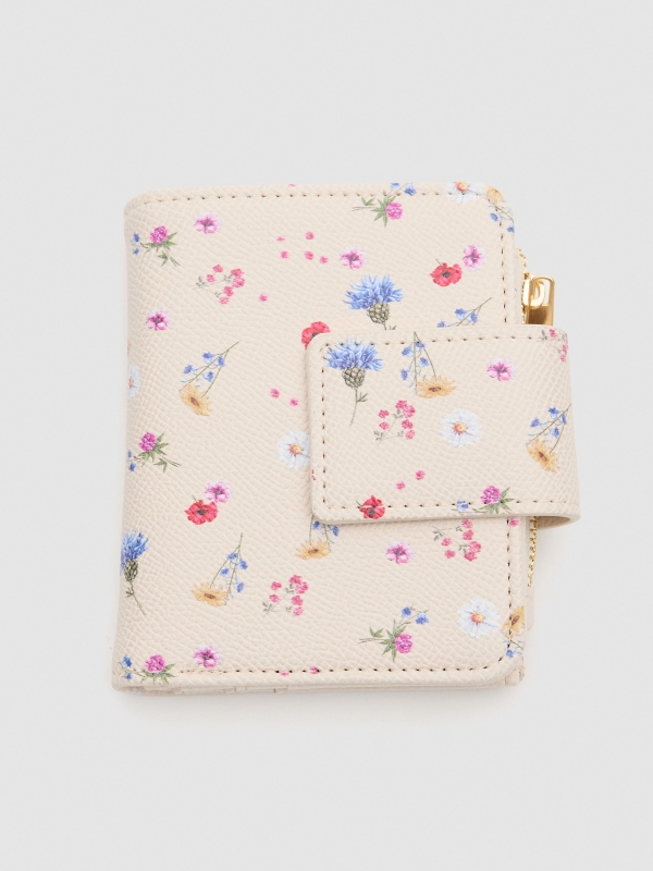 Floral wallet white