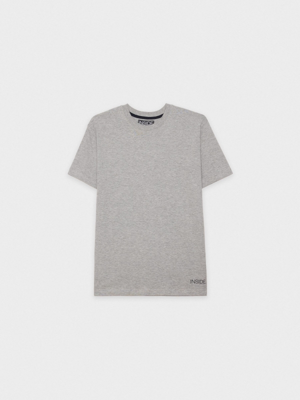  Camiseta básica manga corta gris