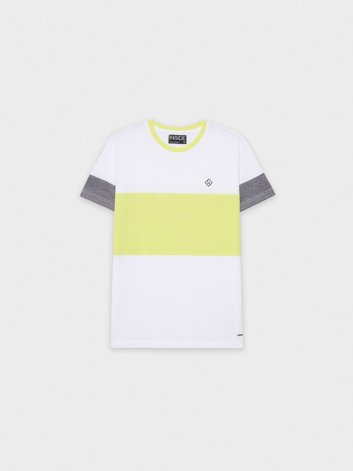  Colour block t-shirt white