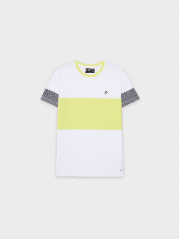  T-shirt bloco de cor branco