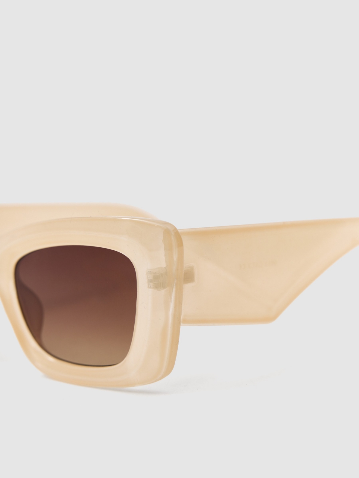 Orange crystal sunglasses beige detail view