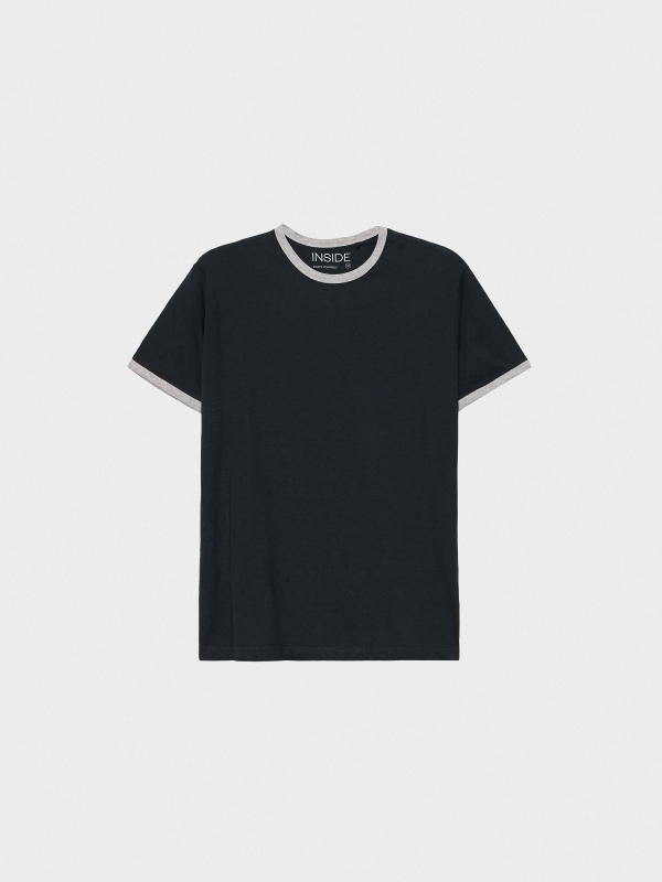 Basic T-shirt contrasts navy