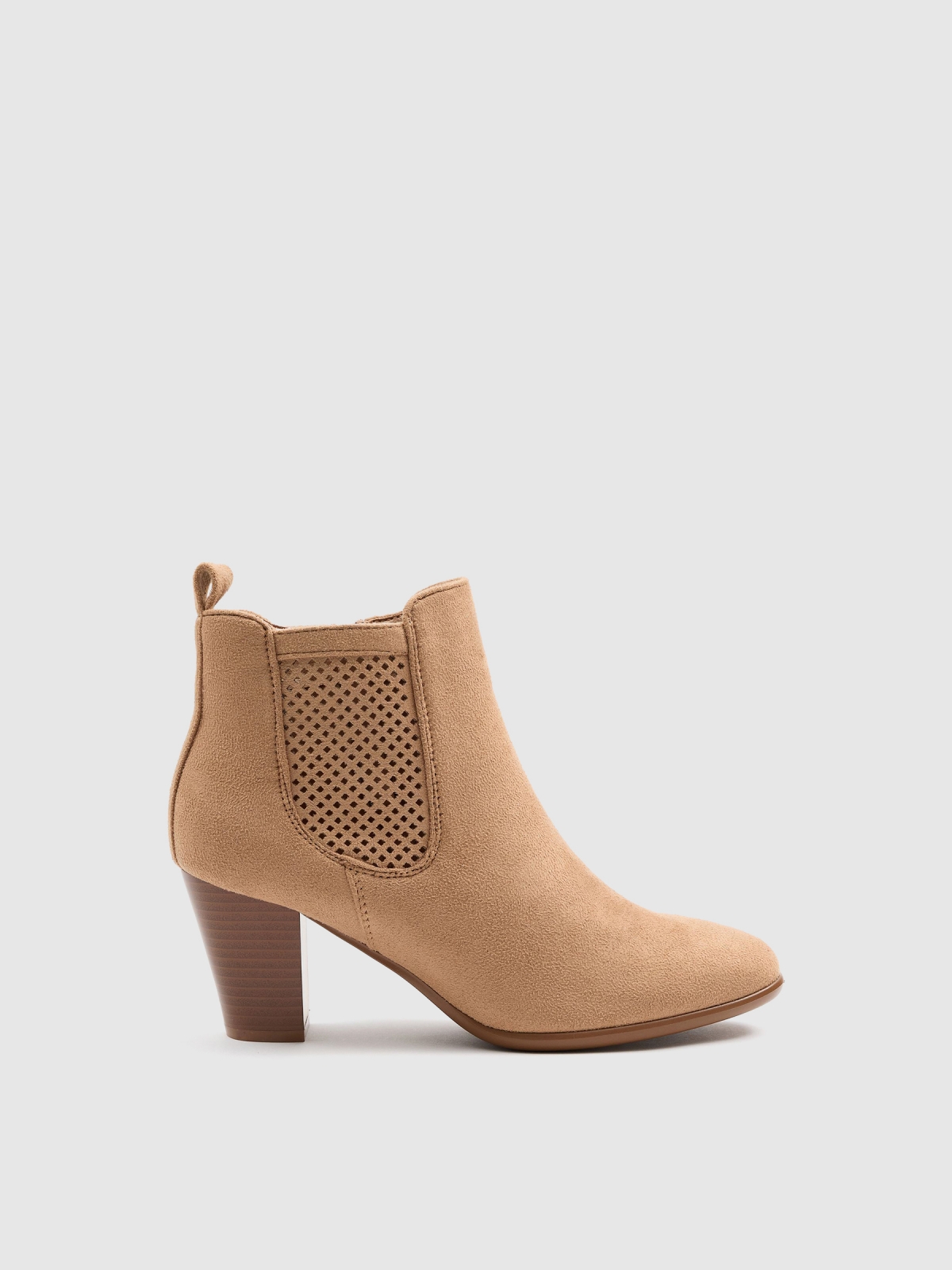 Beige ankle boots sand