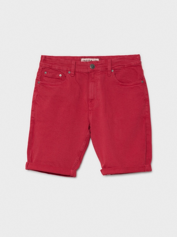  Coloured denim shorts red