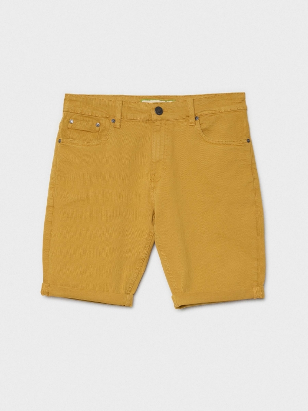  Coloured denim shorts ochre