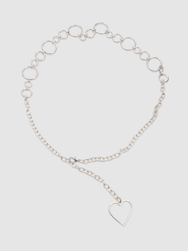 Round ring chain silver