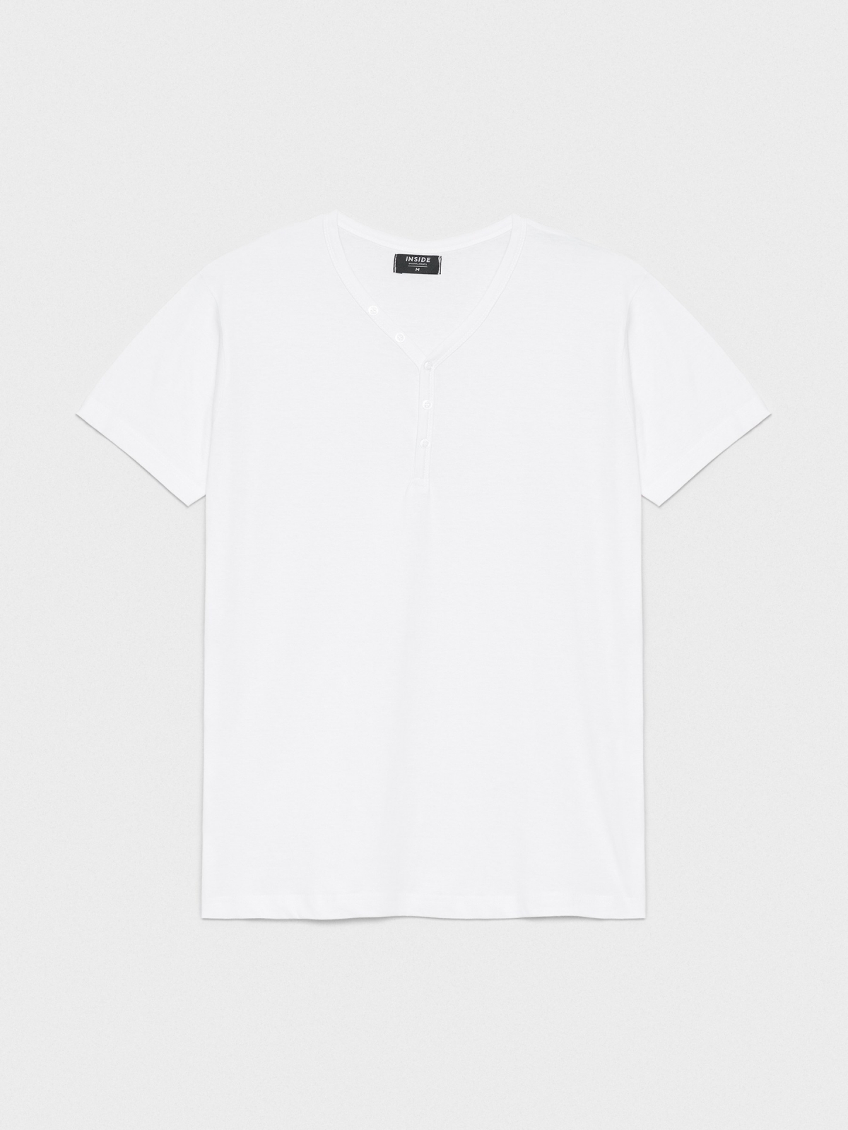  Buttons neck t-shirt white