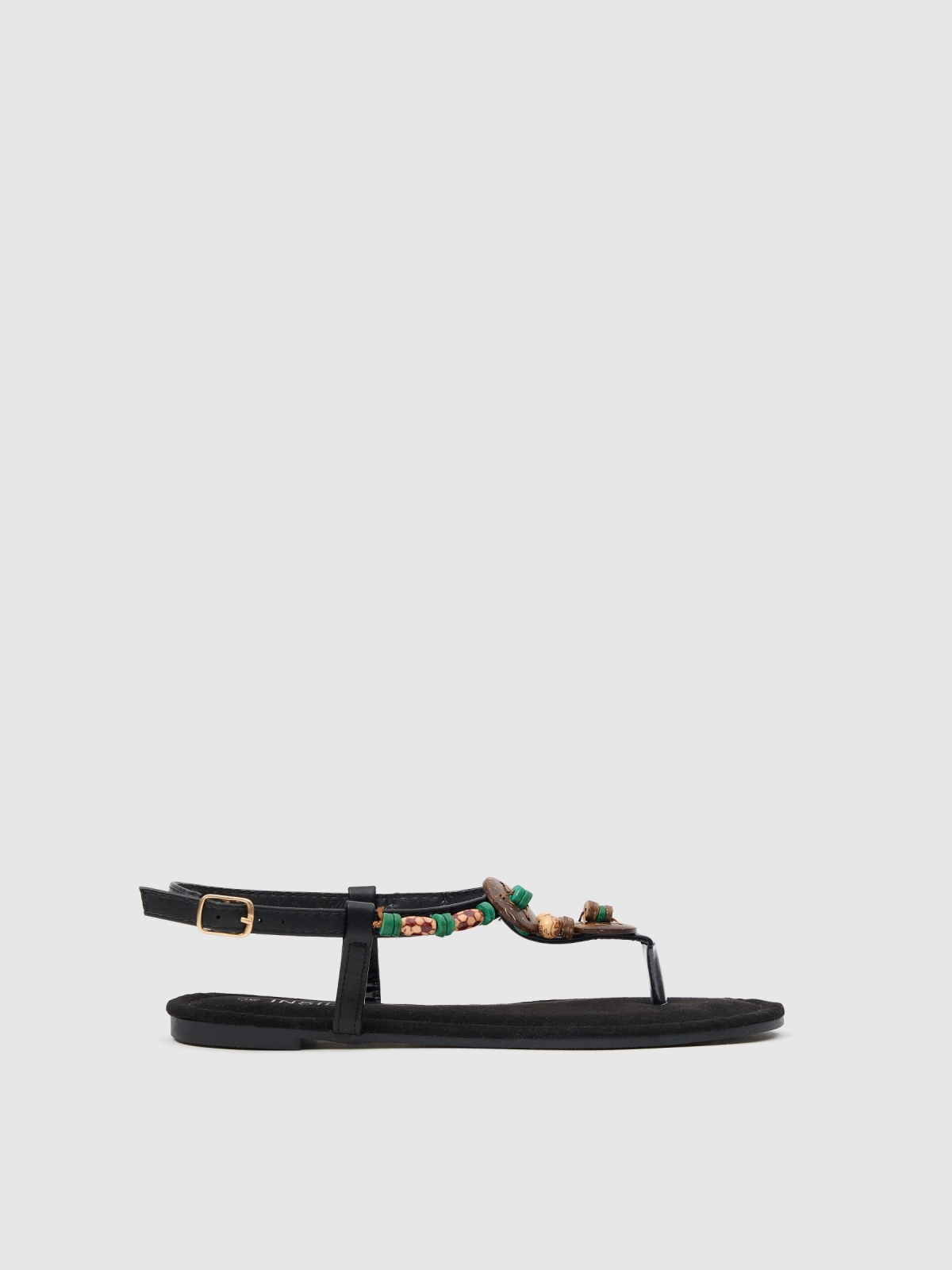 Sandal toe strap with avalorius multicolor