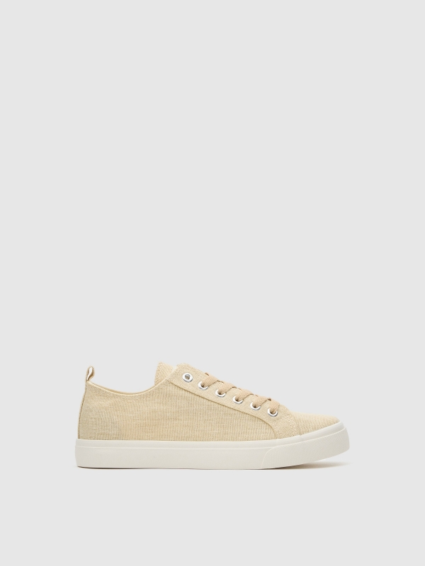 Basic casual canvas sneaker sand