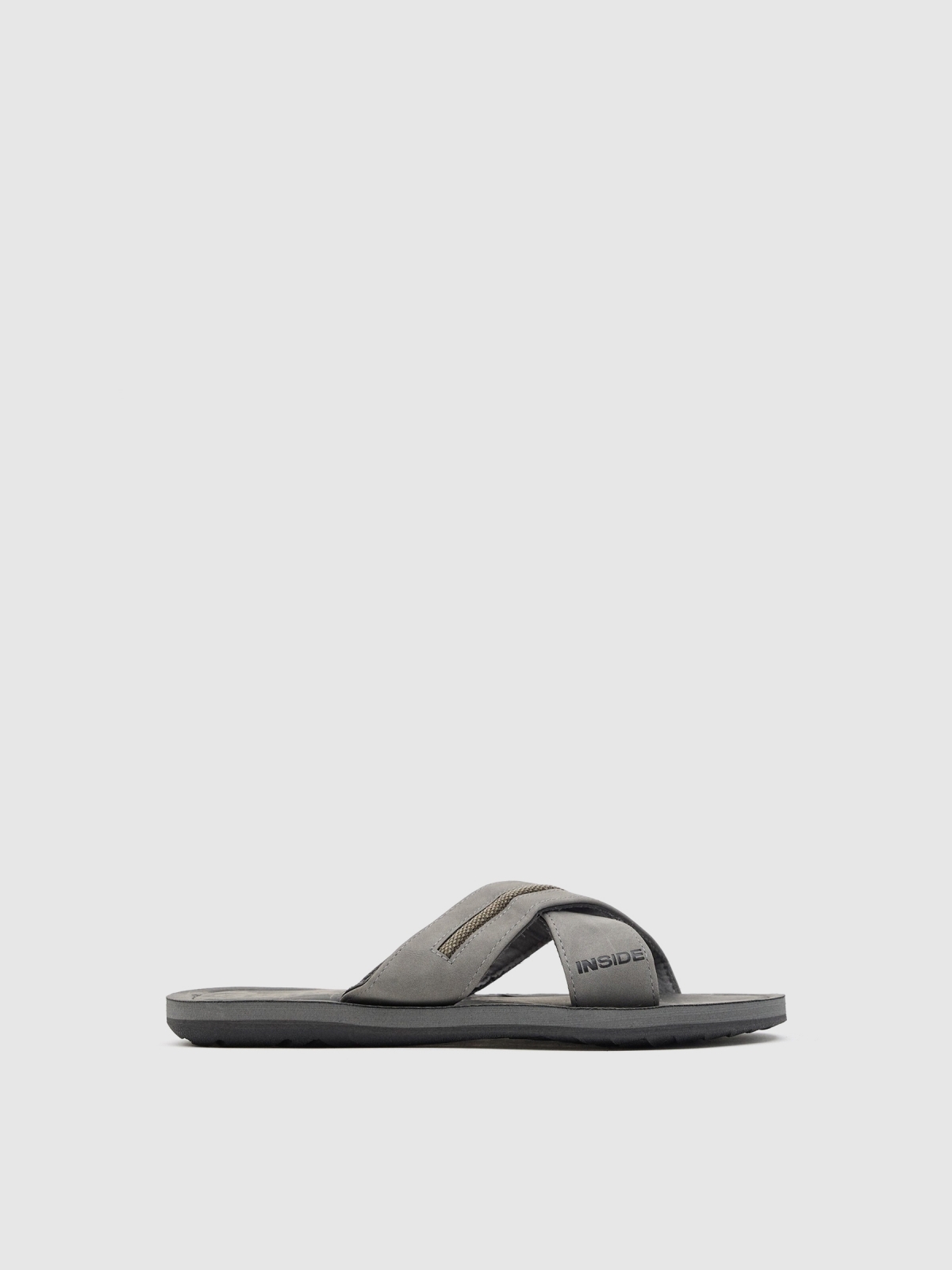Cross sandal dark grey