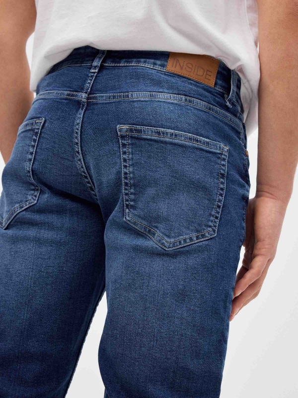Jeans regular azul vista detalle