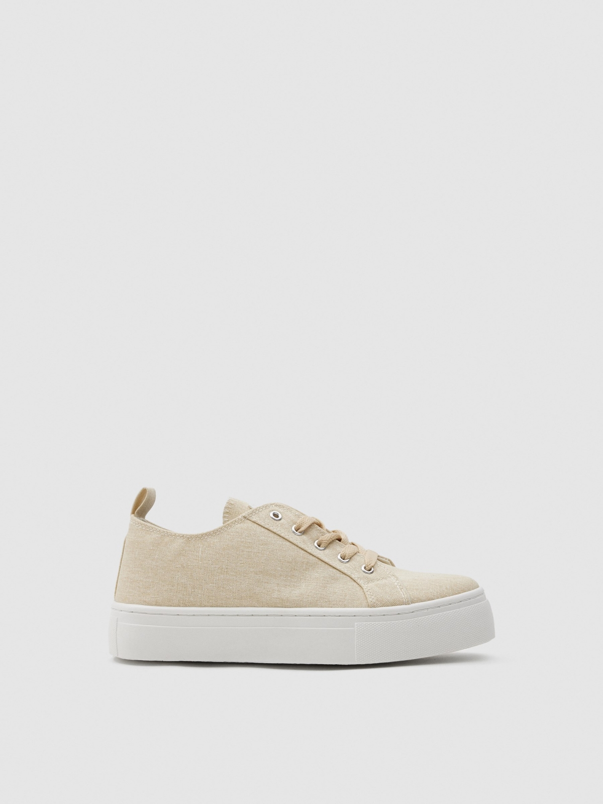 Natural canvas sneaker sand