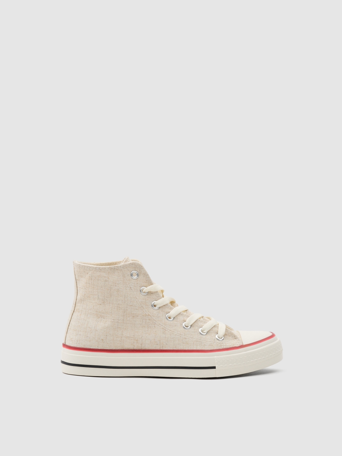 Natural canvas sports boot sand
