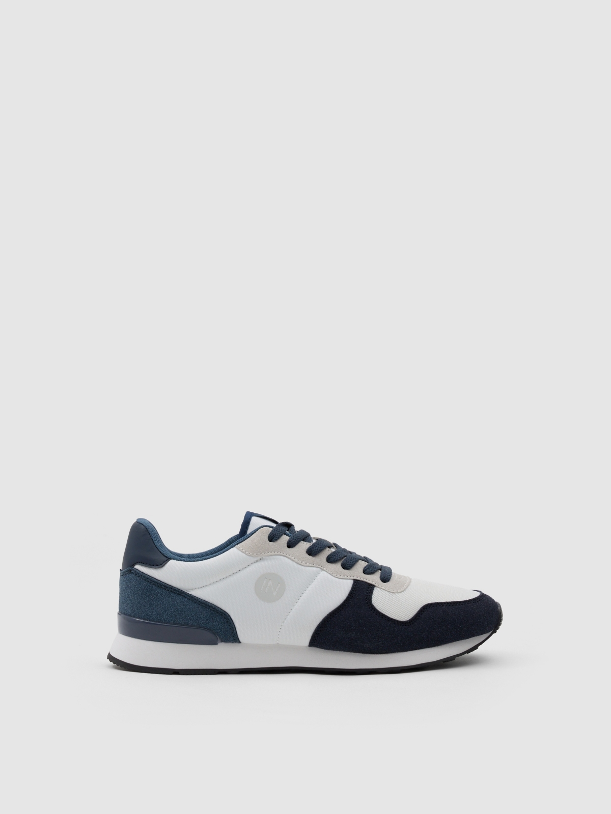 Combined basic sneaker blue/white