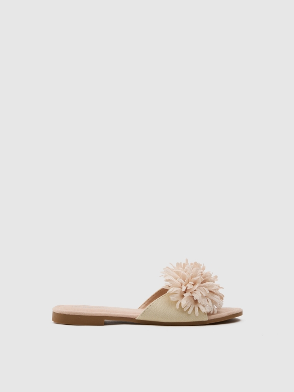 Floral sandal off white