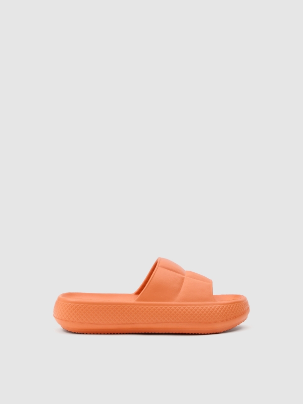 Padded flip-flops caldera orange