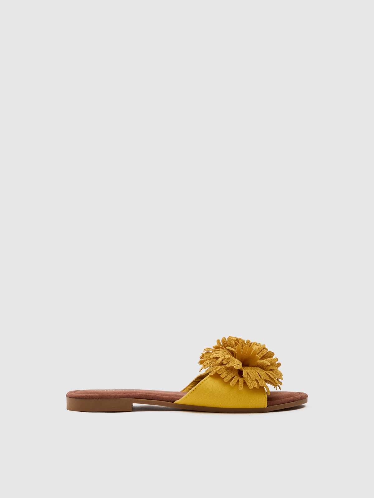 Floral sandal mustard