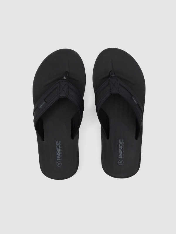Basic sport sandal black zenithal view