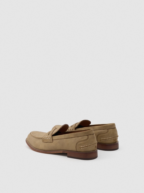 Classic moccasin sand 45º back view