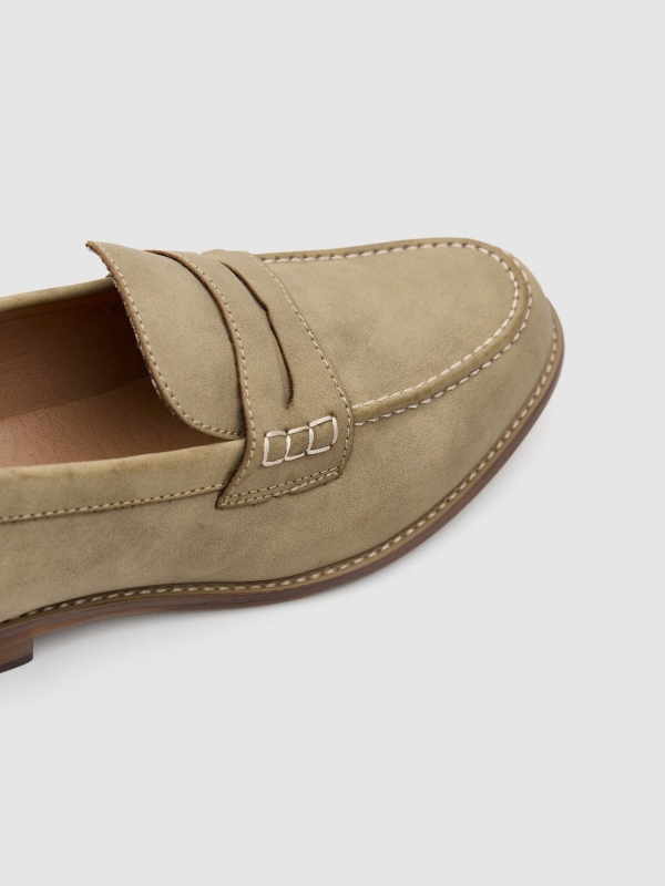 Classic moccasin sand detail view