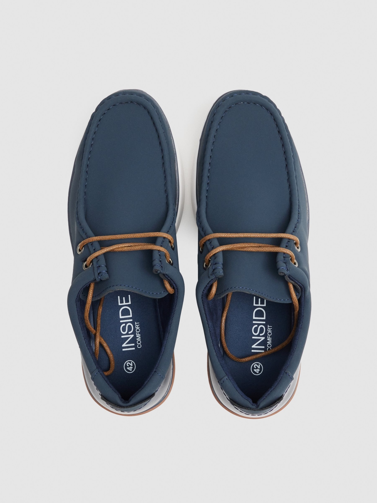 Nautical shoes steel blue zenithal view