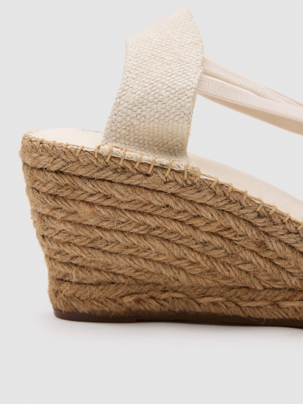 Elasticated espadrille off white detail view