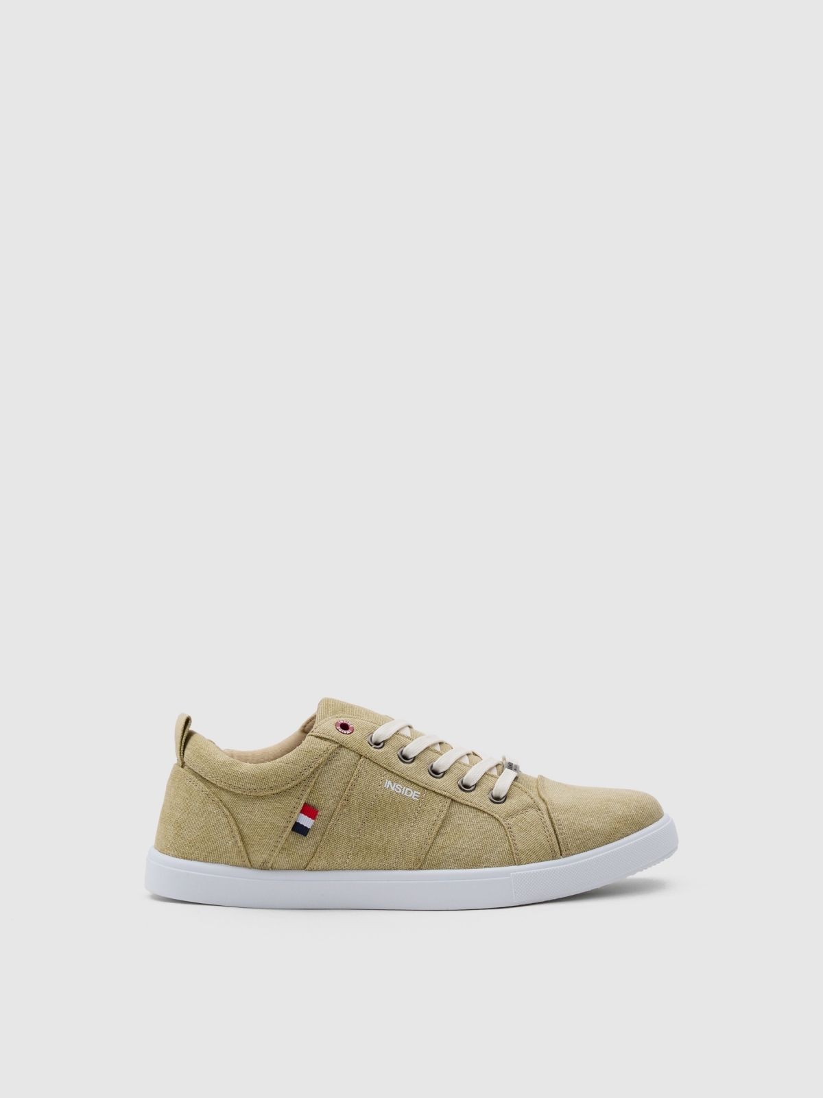 Canvas combined sneaker sand