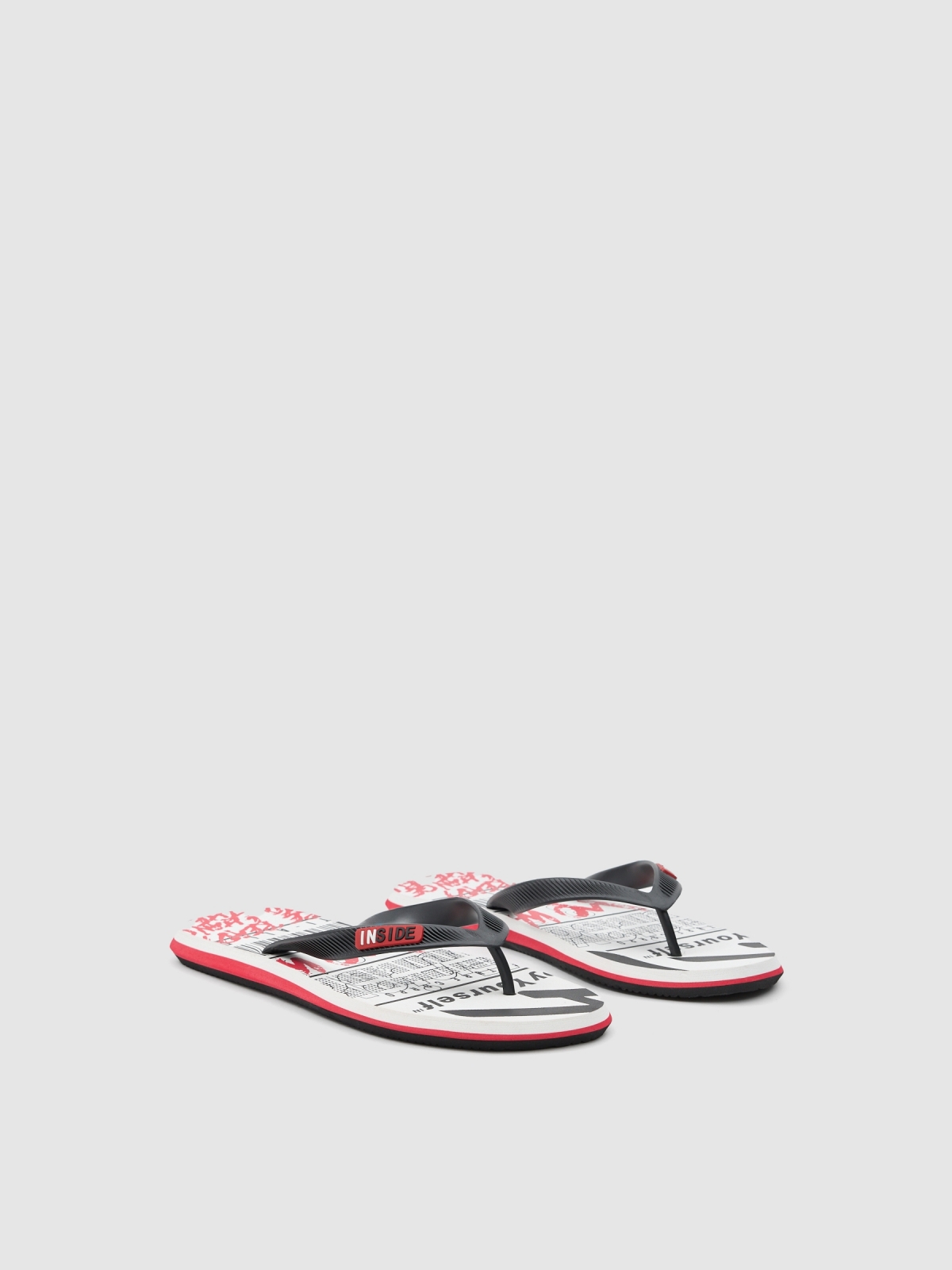 Text flip-flop multicolor lateral view