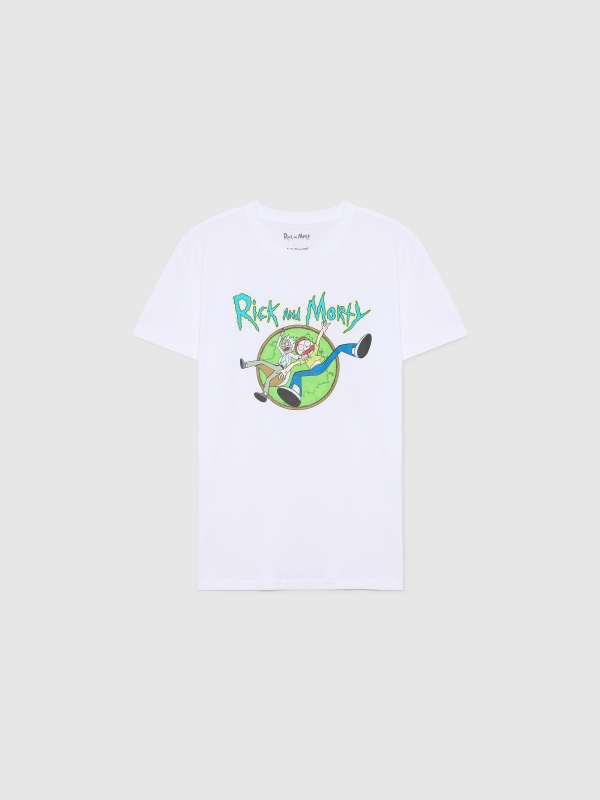 T-shirt Rick and Morty branco
