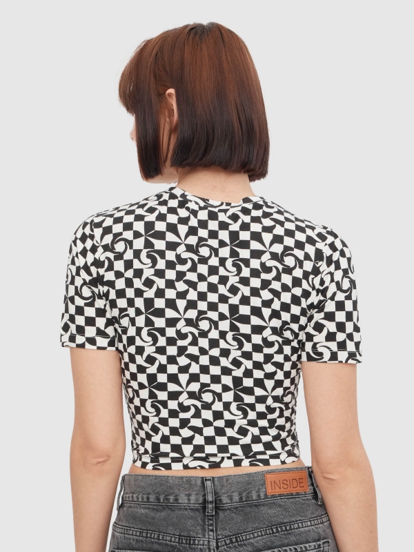 Knotted Psychedelia T-shirt black middle back view