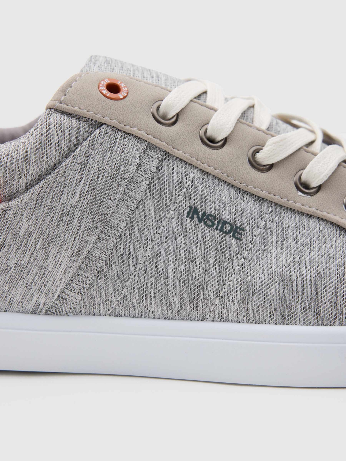 Combined sneaker melange grey detail view