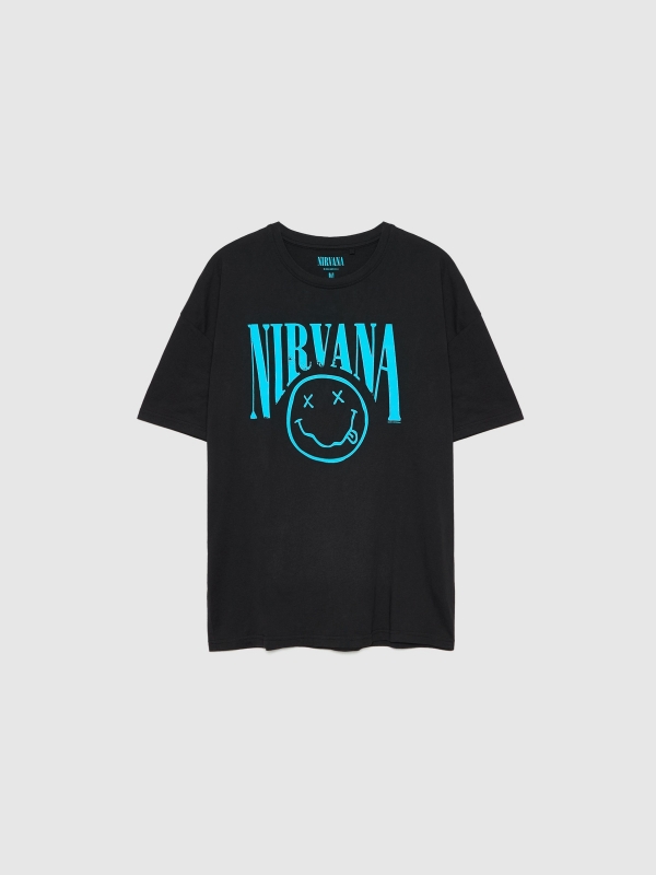  Camiseta Nirvana negro