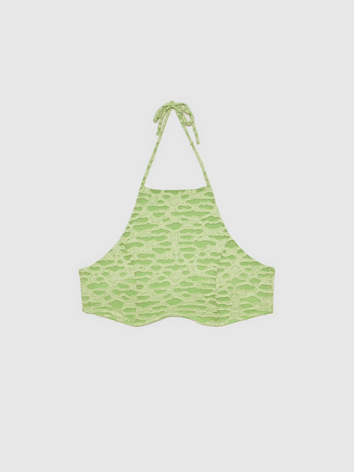  Halter top with knotted back light green