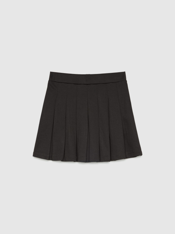  Falda mini tablillas elástica negro