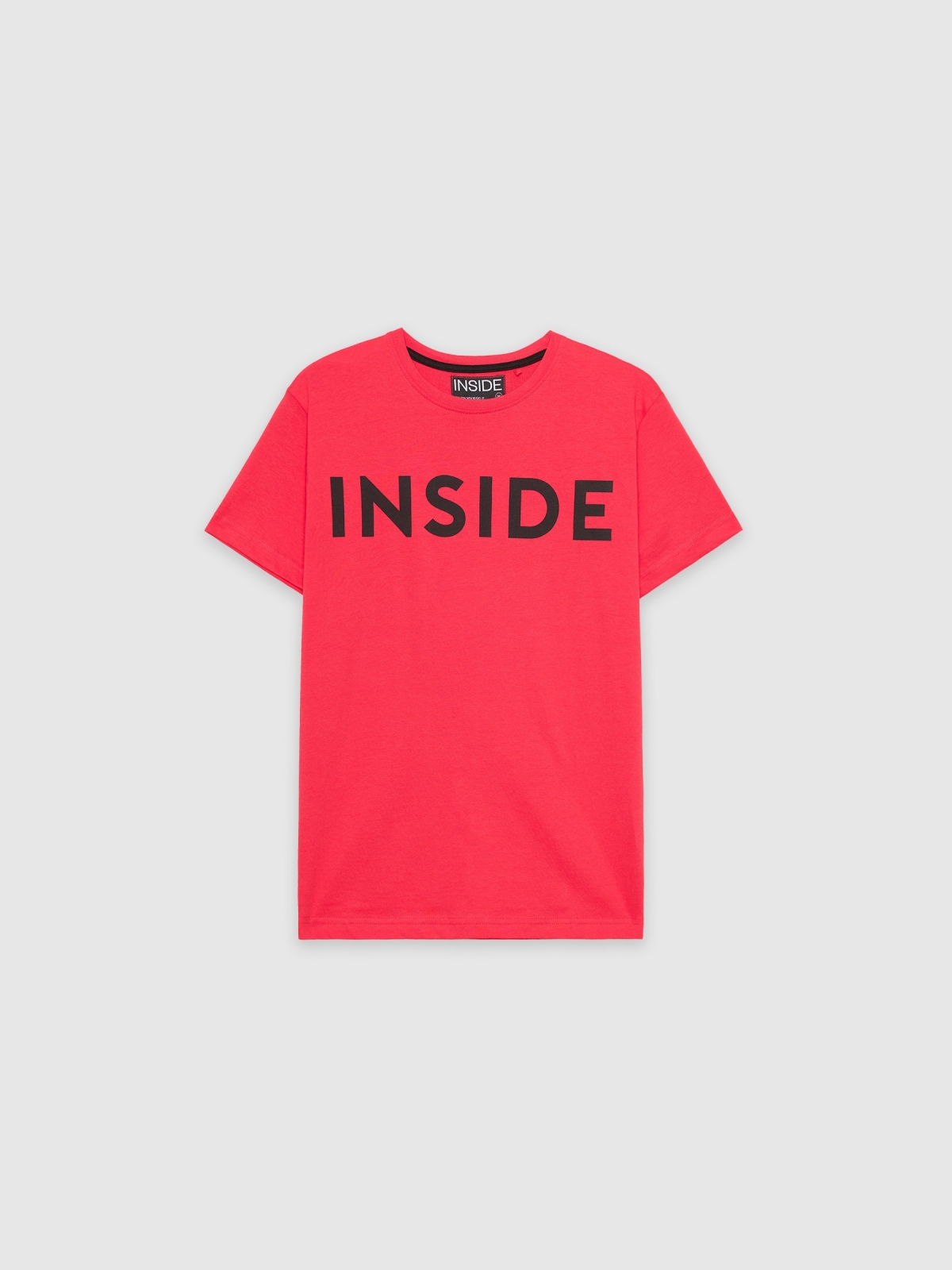  T-shirt básica "INSIDE vermelho