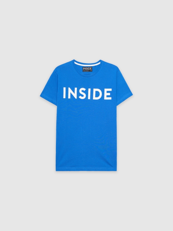 Camiseta básica "INSIDE" azul ducados
