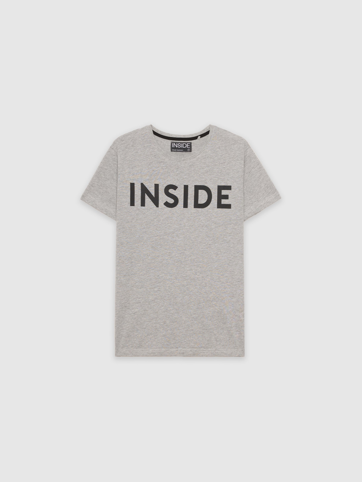  Camiseta básica "INSIDE" melange medio
