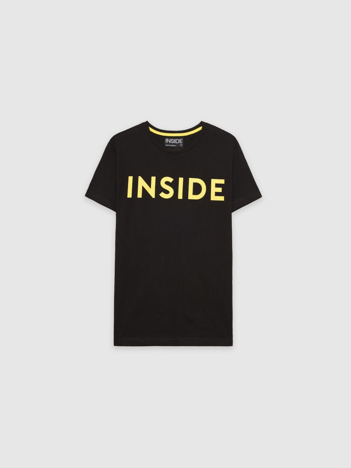  Camiseta básica "INSIDE" negro
