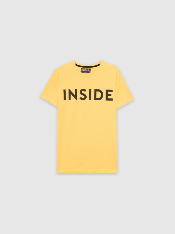  Camiseta básica "INSIDE" ocre