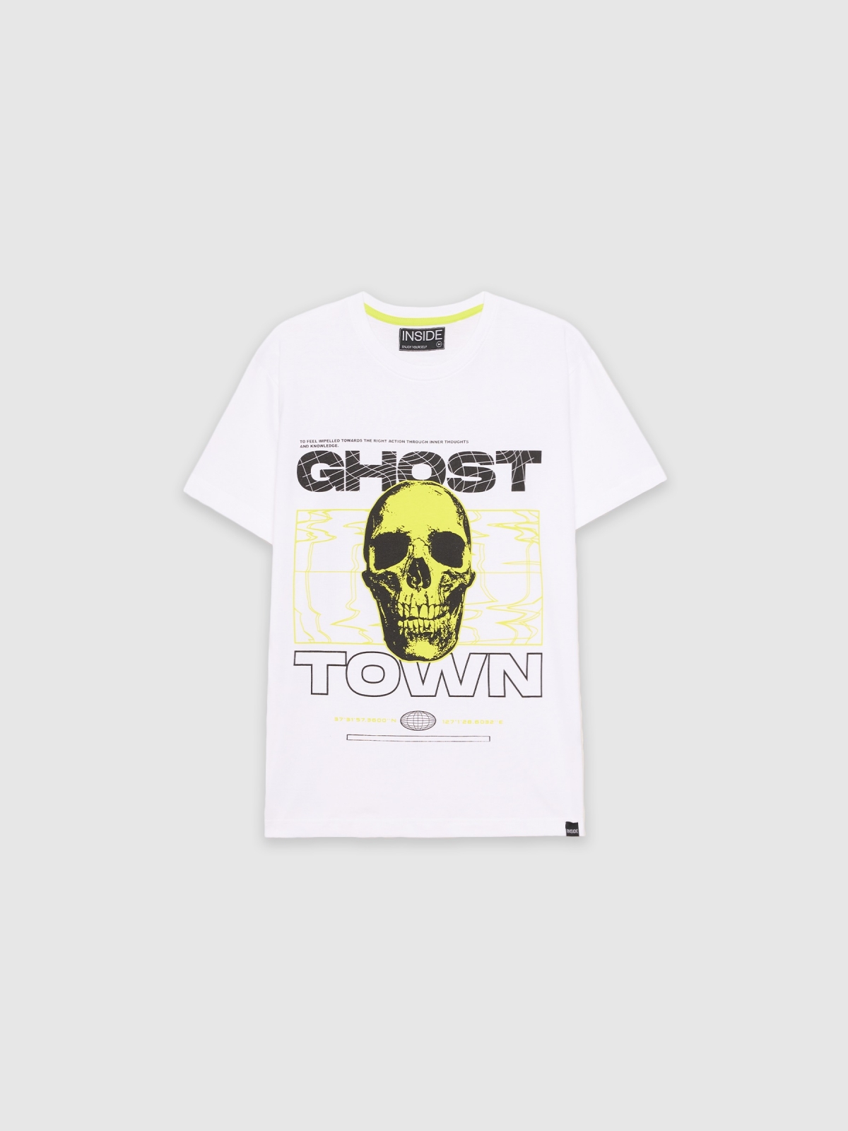  Neon skull t-shirt white