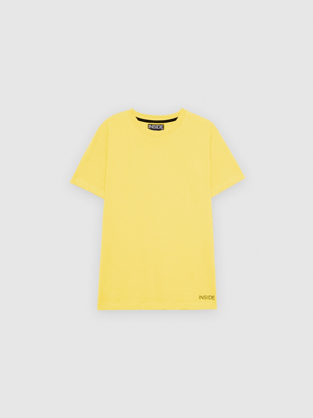  Camiseta básica manga corta amarillo